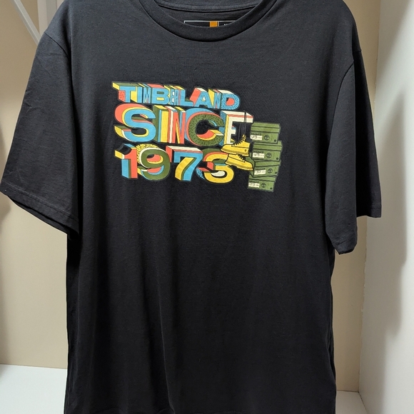 Timberland Since '73 Short Sleeve Black T-Shirt - Unisex NWT Mens M Women's L/XL - Picture 10 of 16